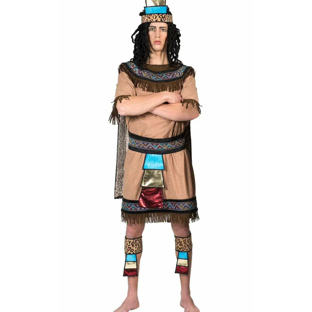 Disfraz de Azteca Flecos para hombre