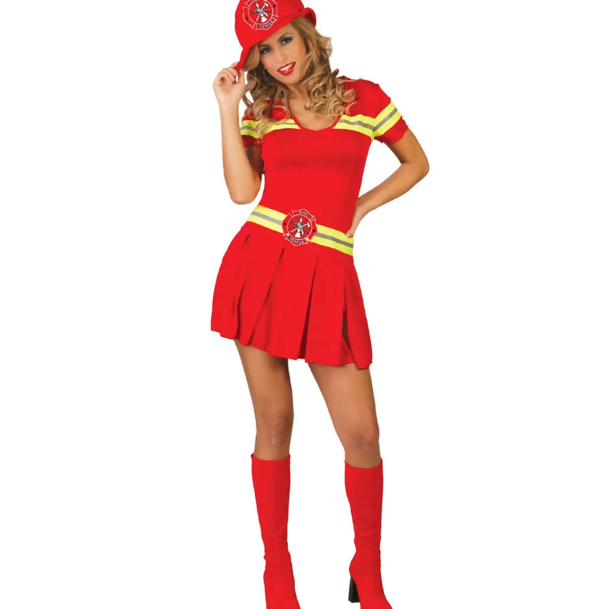 Disfraz de Bombera Rojo para mujer