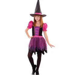 Disfraz de Bruja Fucsia para niña