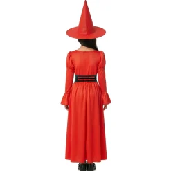 Disfraz de Bruja Rojo Corset para niña