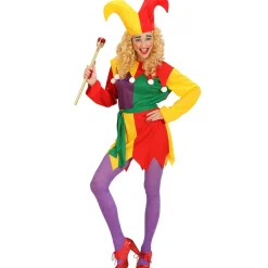 Disfraz de Bufón Arco Iris para mujer
