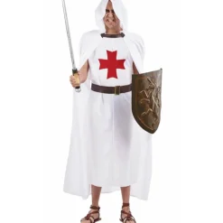 Disfraz de Caballero Templario Blanco para adulto