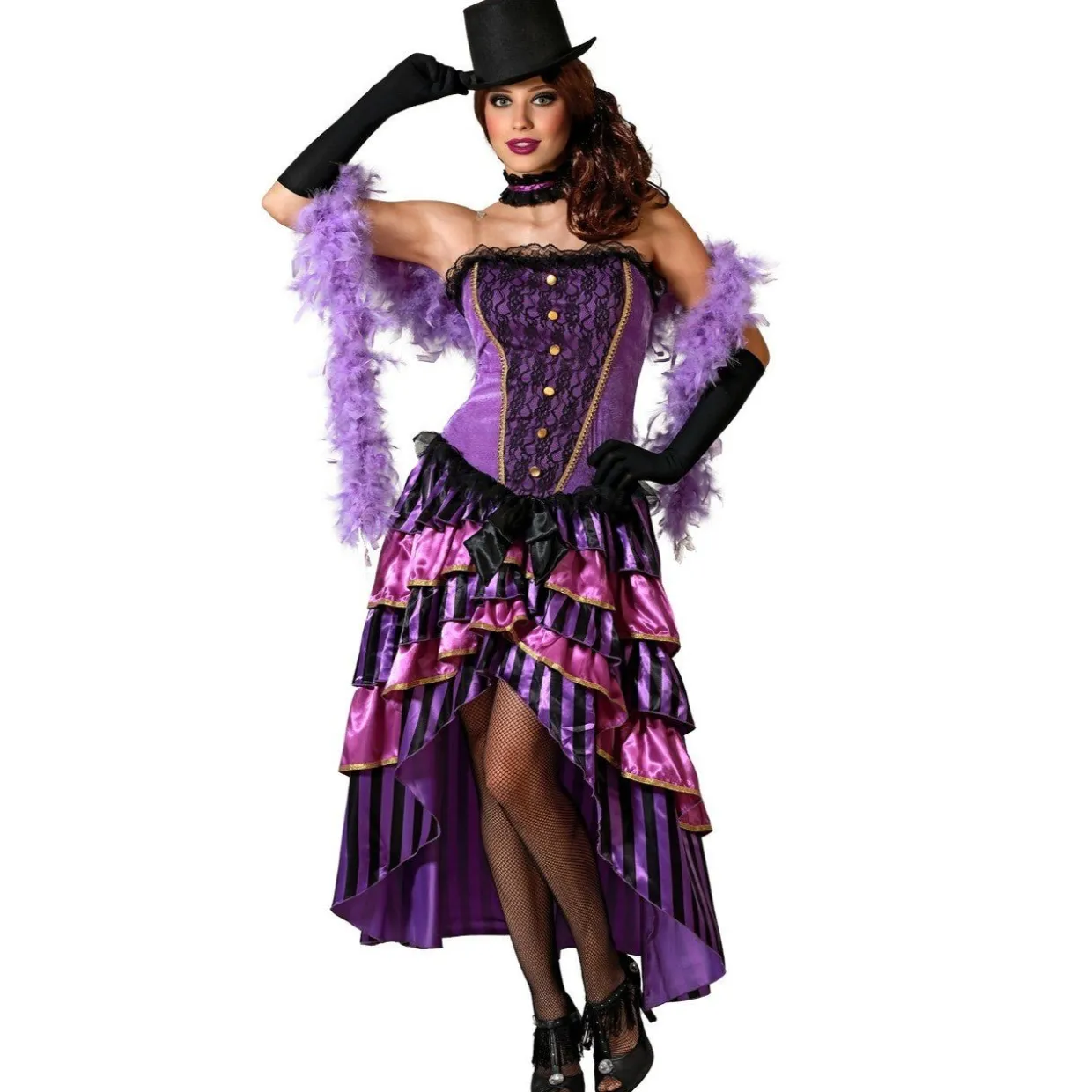 Disfraz de Cabaret Lila para mujer