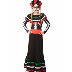 Disfraz de Catrina Frida para niña