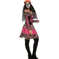 Disfraz de Catrina Fucsia para mujer