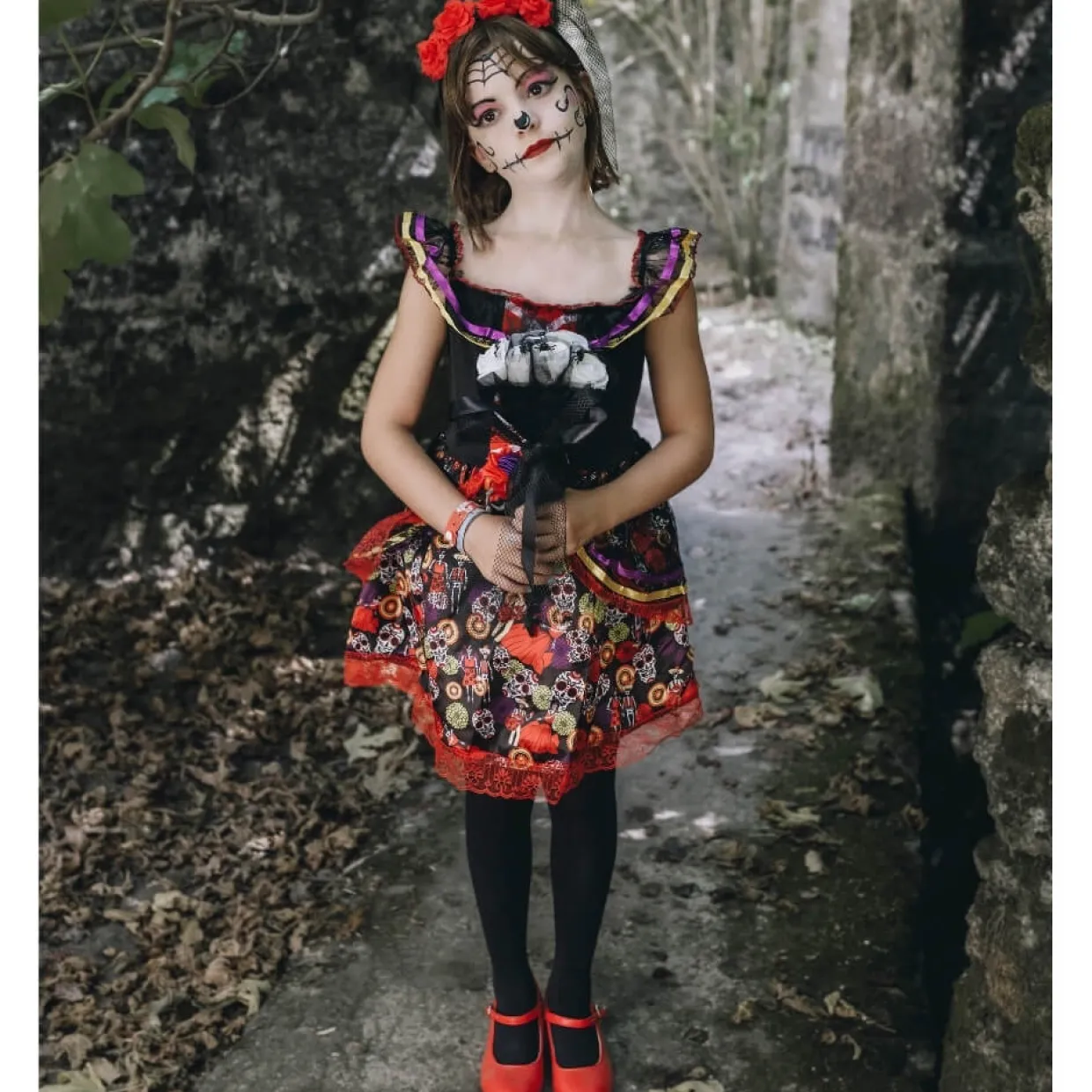 Disfraz de Catrina Lujo para niña