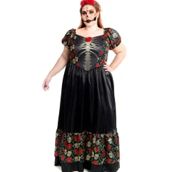 Disfraz de Catrina Mexicana Rosas Plus para mujer
