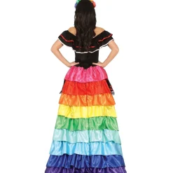 Disfraz de Catrina Multicolor para mujer