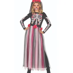 Disfraz de Catrina Rosa para mujer