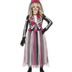 Disfraz de Catrina Rosa para niña