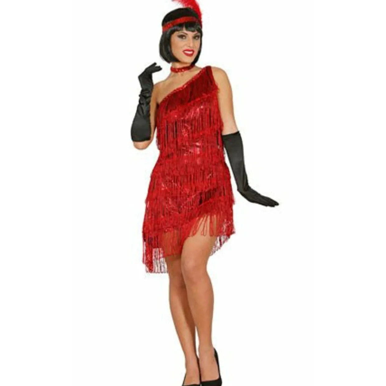 Disfraz de Charleston Deluxe Rojo para mujer