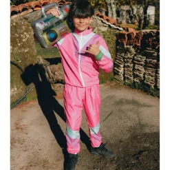 Disfraz de Chándal de Años 80 Fucsia infantil