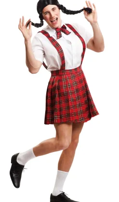 Disfraz de Colegiala Cuadros para hombre