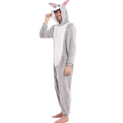 Disfraz de Conejo Gris para adulto