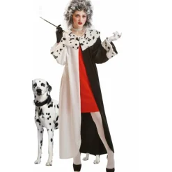 Disfraz de Cruella Abrigo mujer