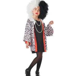 Disfraz de Cruella Abrigo para niña