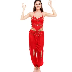 Disfraz de Danza del Vientre Rojo para mujer