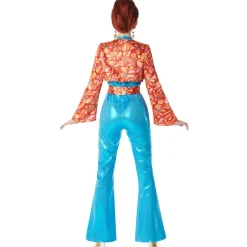 Disfraz de Disco Floral Años 70 para mujer
