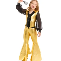 Disfraz de Disco Oro para niña