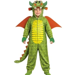 Disfraz de Dragón Verde Alas infantil