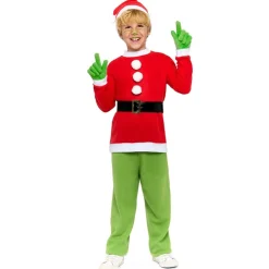 Disfraz de Duende Grinch Eco para niño