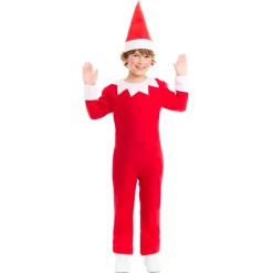 Disfraz de Elfo de la Navidad Rojo infantil