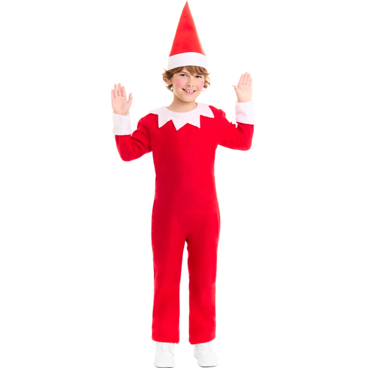 Disfraz de Elfo de la Navidad Rojo infantil