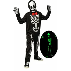 Disfraz de Esqueleto Elegante Glow para niño