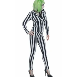 Disfraz de Fantasma Rayas Bicolor para mujer