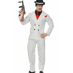 Disfraz de Gangster Blanco para hombre