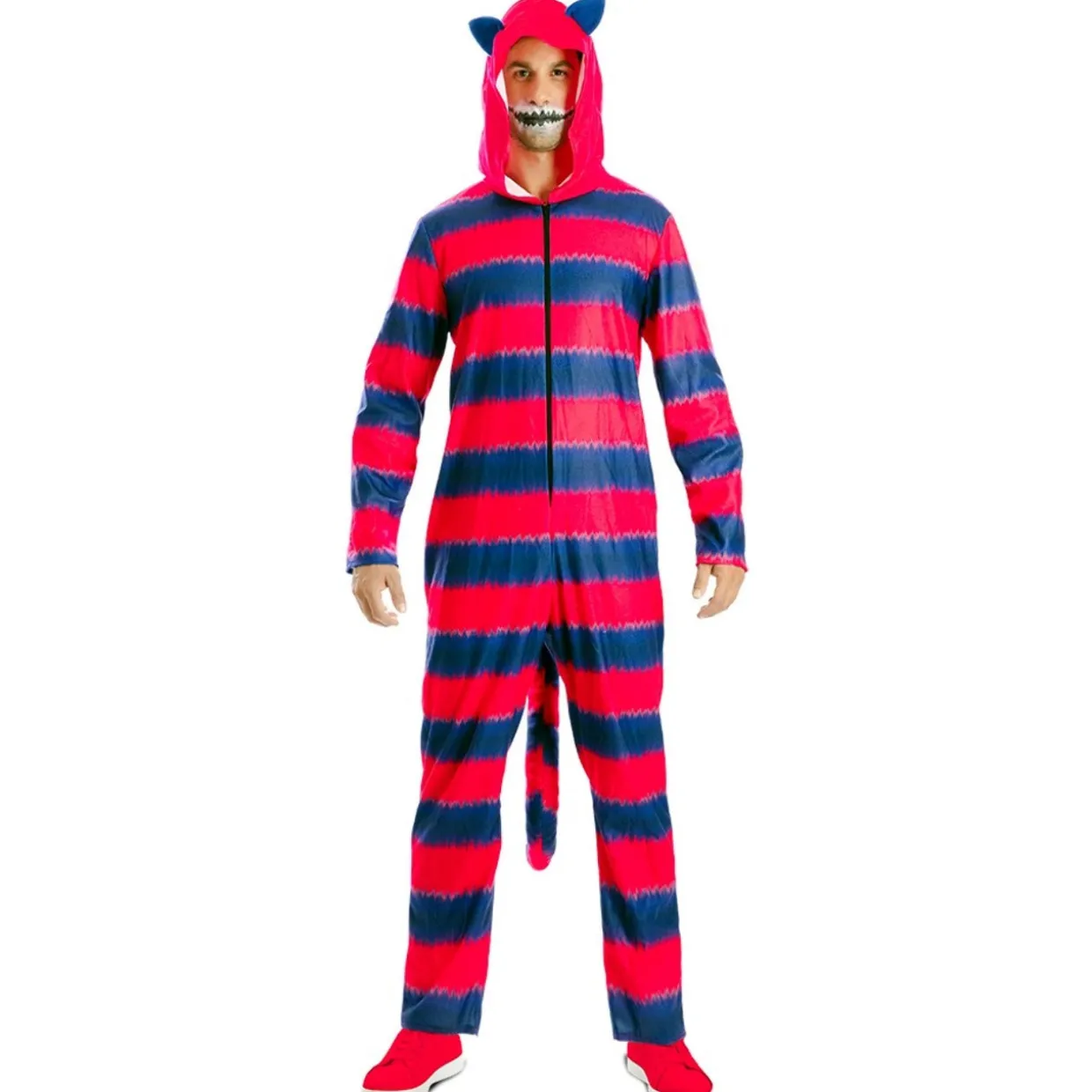 Disfraz de Gato Cheshire Rayas para adulto