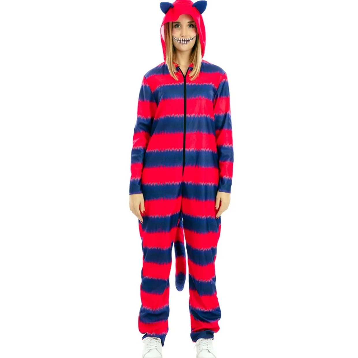Disfraz de Gato Cheshire Rayas para adulto
