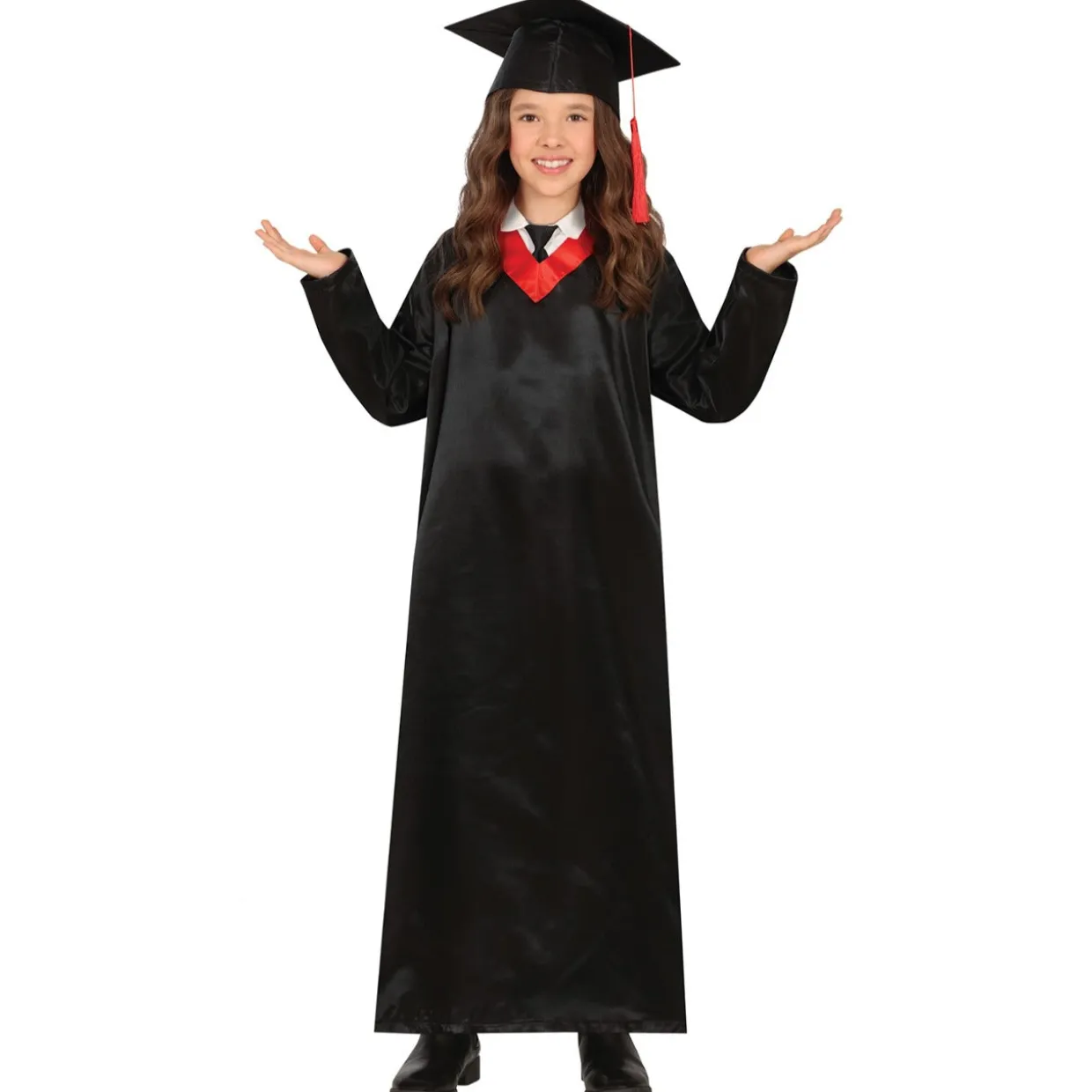 Disfraz de Graduado Clásico Rojo infantil