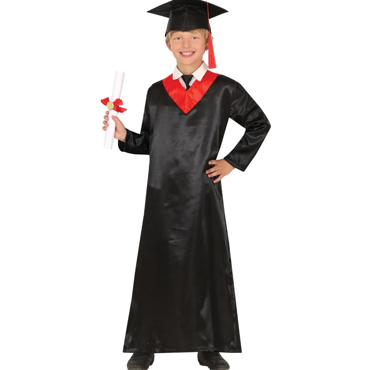 Disfraz de Graduado Clásico Rojo infantil