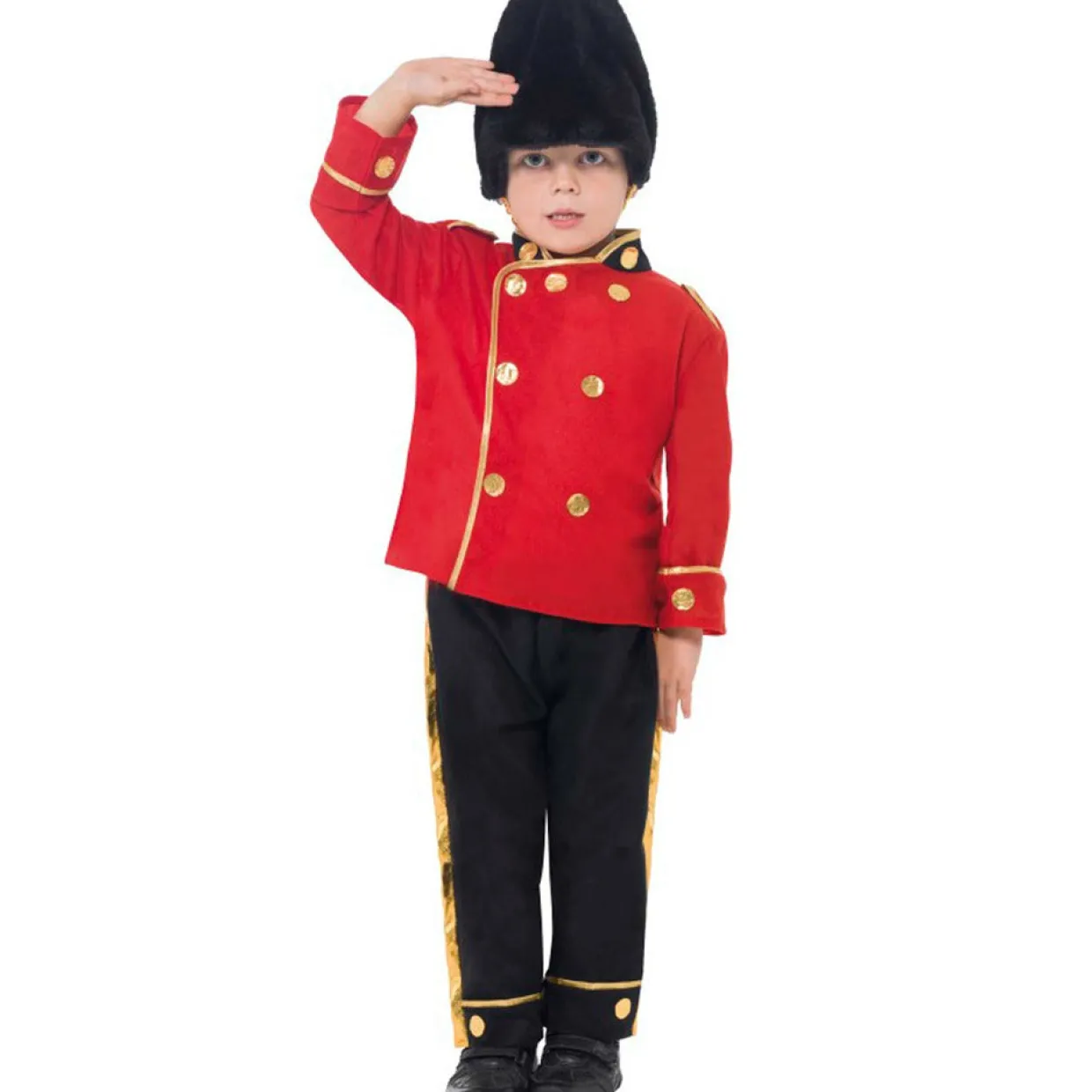 Disfraz de Guardia Buckingham Rojo para niño