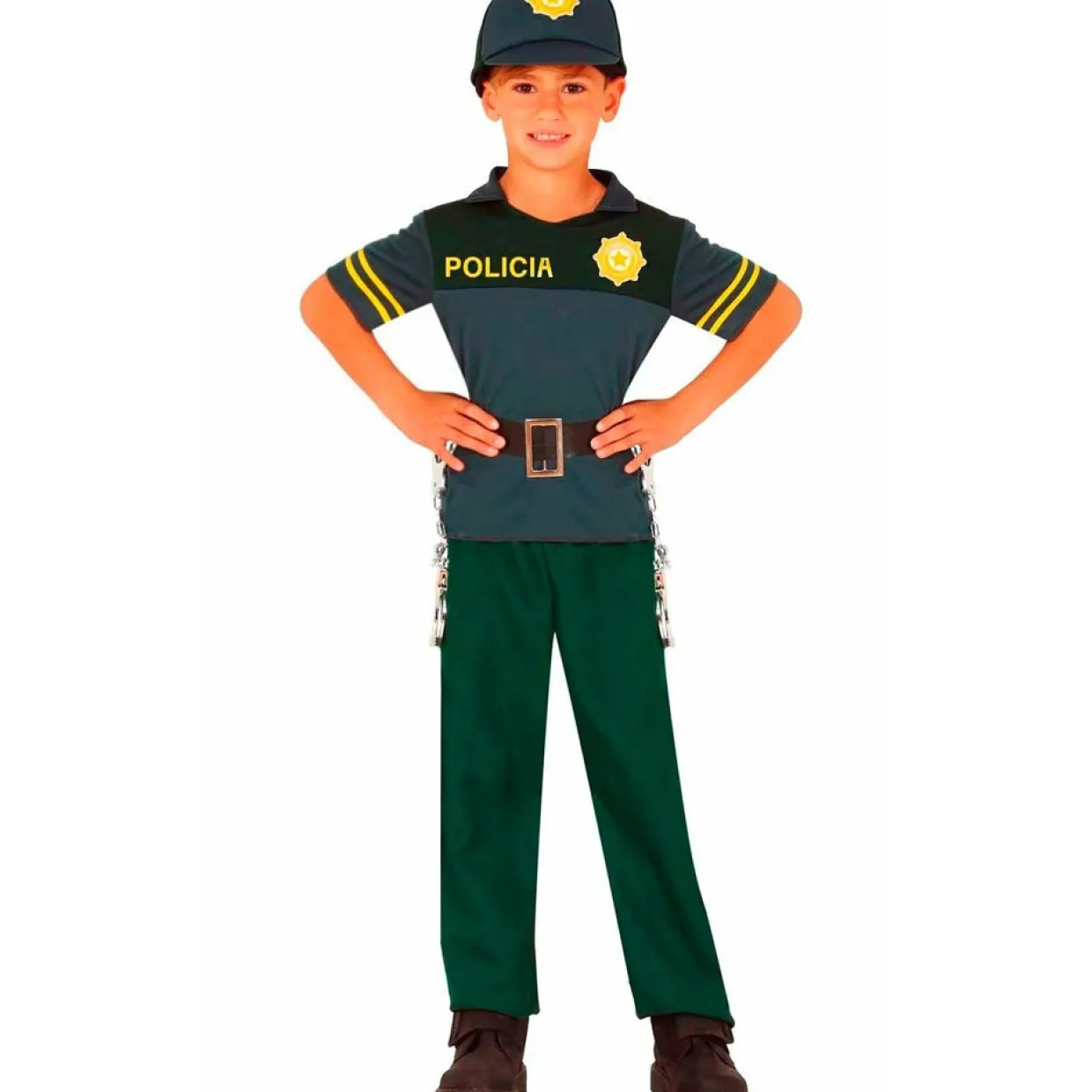 Disfraz de Guardia Civil Verde para niño