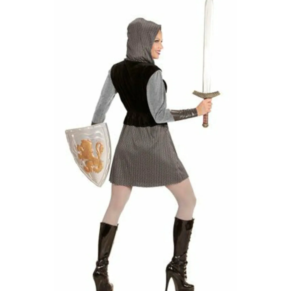 Disfraz de Guerrera Medieval Capucha para mujer