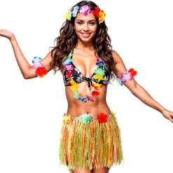 Disfraz de Hawaiana Multicolor para mujer
