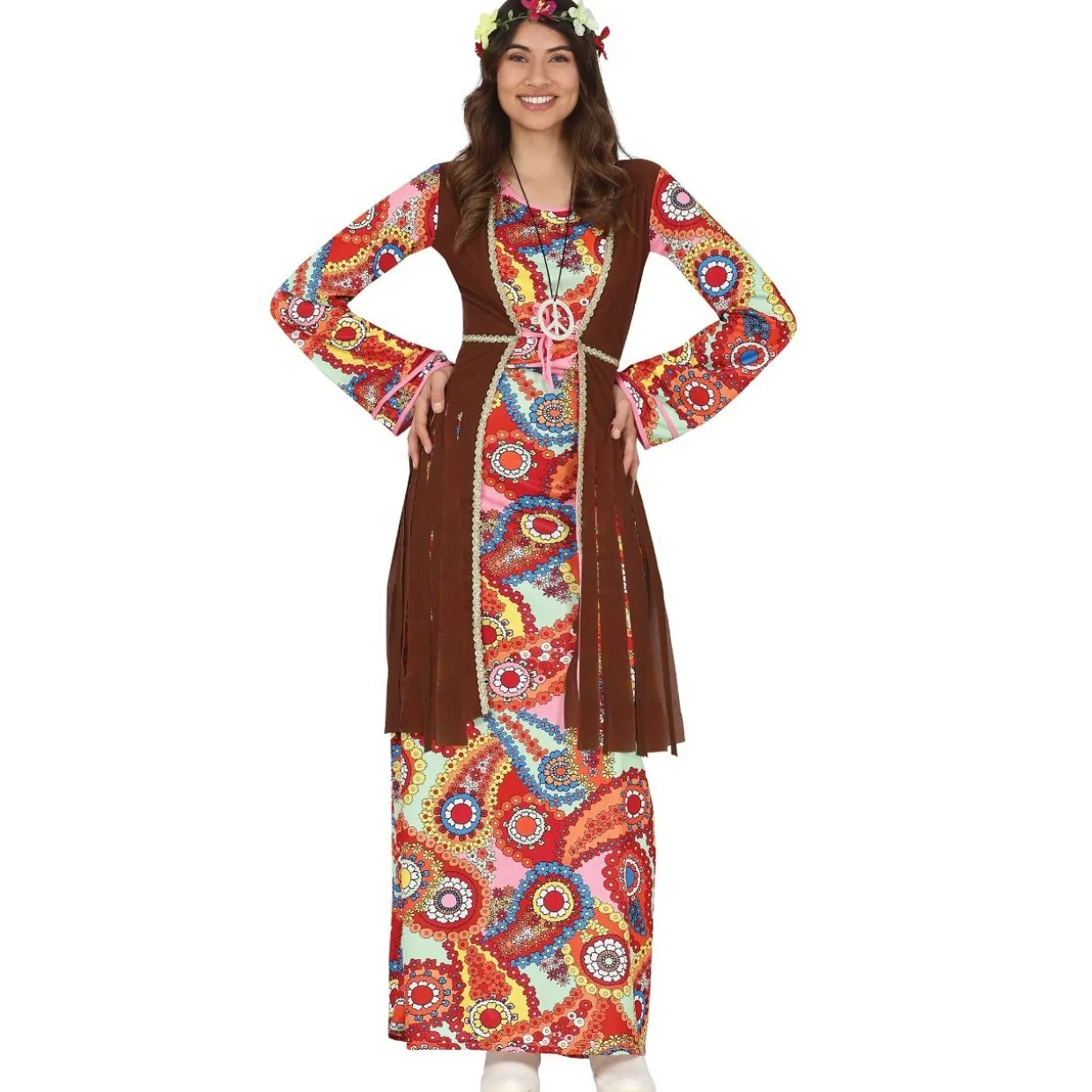 Disfraz de Hippie Aurora para mujer