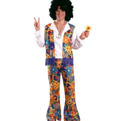 Disfraz de Hippie Colorido hombre