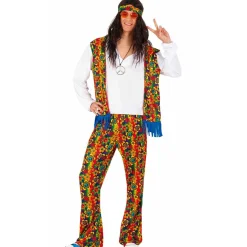 Disfraz de Hippie Colorido hombre