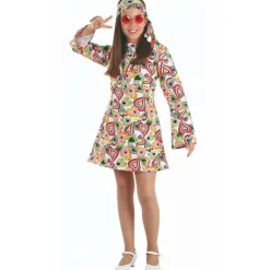 Disfraz de Hippie Corazones para niña