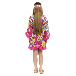 Disfraz de Hippie Fucsia para niña