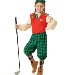 Disfraz de Jugadora de Golf Cuadros para niña
