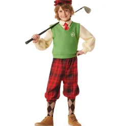 Disfraz de Jugador de Golf Cuadros para niño
