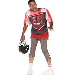 Disfraz de Jugador de Rugby Zombie Brains para hombre
