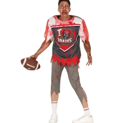 Disfraz de Jugador de Rugby Zombie Brains para hombre