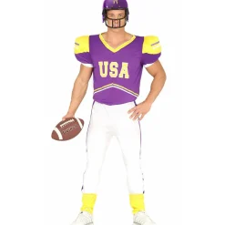 Disfraz de Jugador Quarterback Lila para hombre