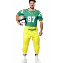 Disfraz de Jugador Rugby Verde para hombre