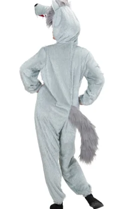 Disfraz de Lobo de Pelo Gris adulto